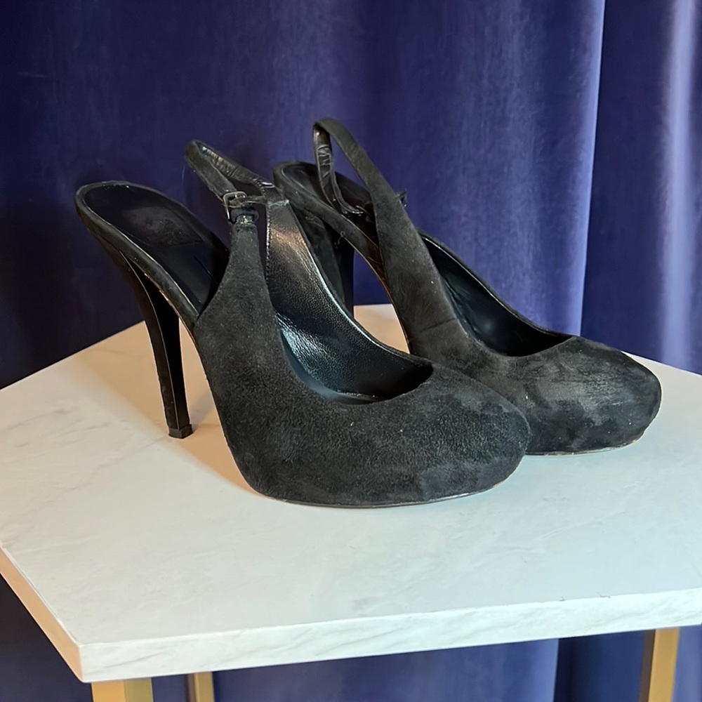 Dolce Vita suede black sling back pumps size 8 1/2